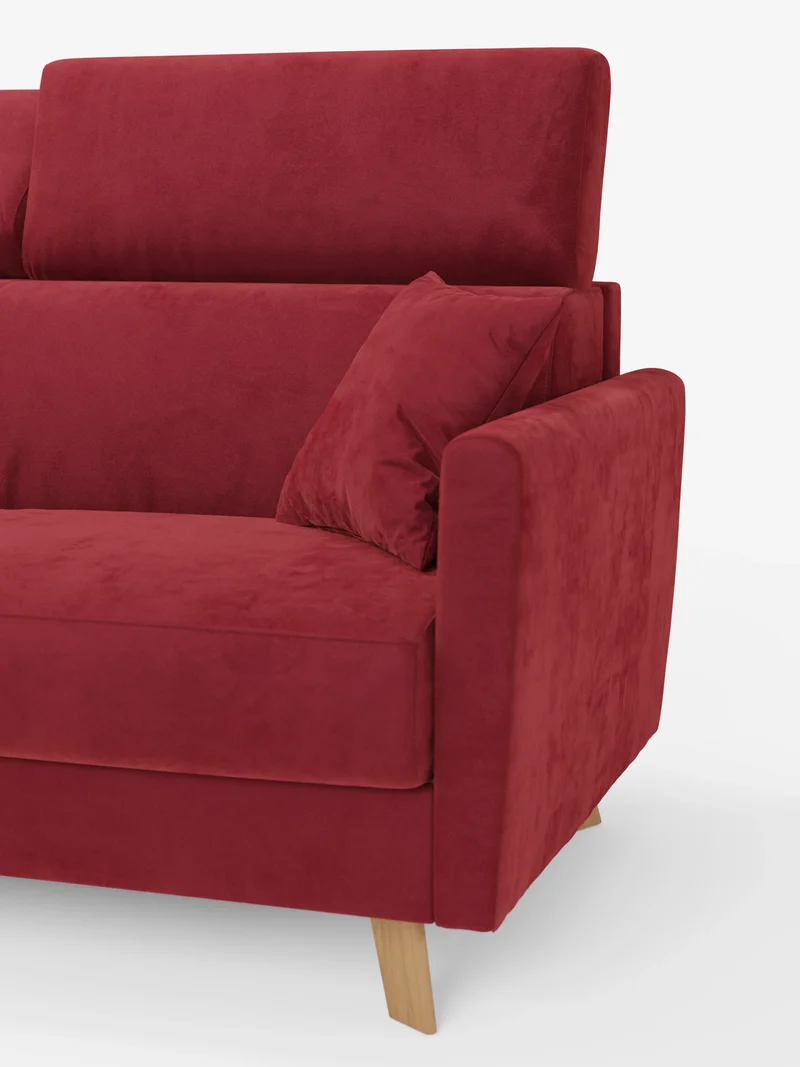 Francy canapé-lit avec appuie-têtes réglables - 100% déhoussable en élégant tissu anti-taches T30
