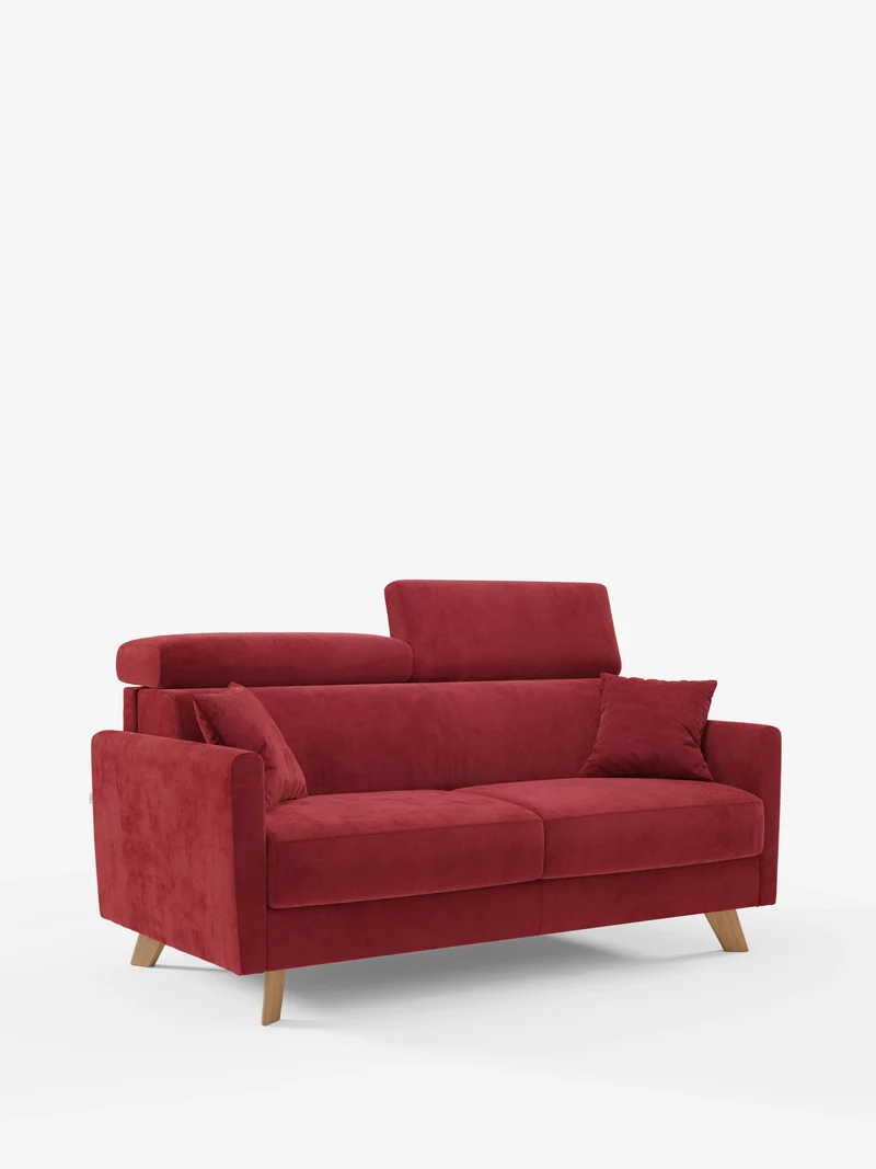 Francy canapé-lit avec appuie-têtes réglables - 100% déhoussable en élégant tissu anti-taches T30