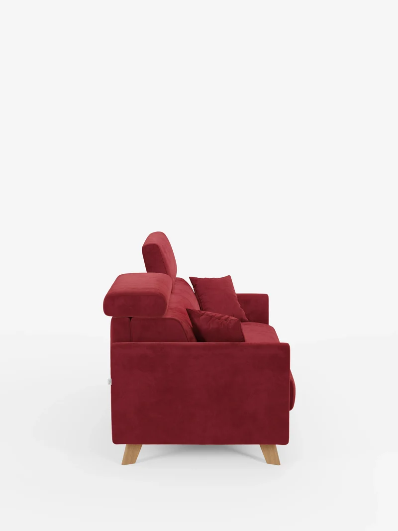Francy canapé-lit avec appuie-têtes réglables - 100% déhoussable en élégant tissu anti-taches T30