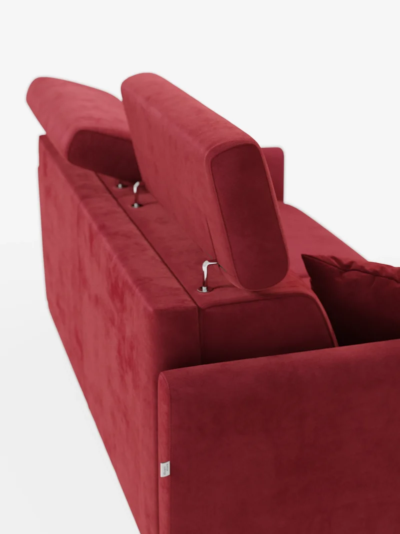 Francy canapé-lit avec appuie-têtes réglables - 100% déhoussable en élégant tissu anti-taches T30
