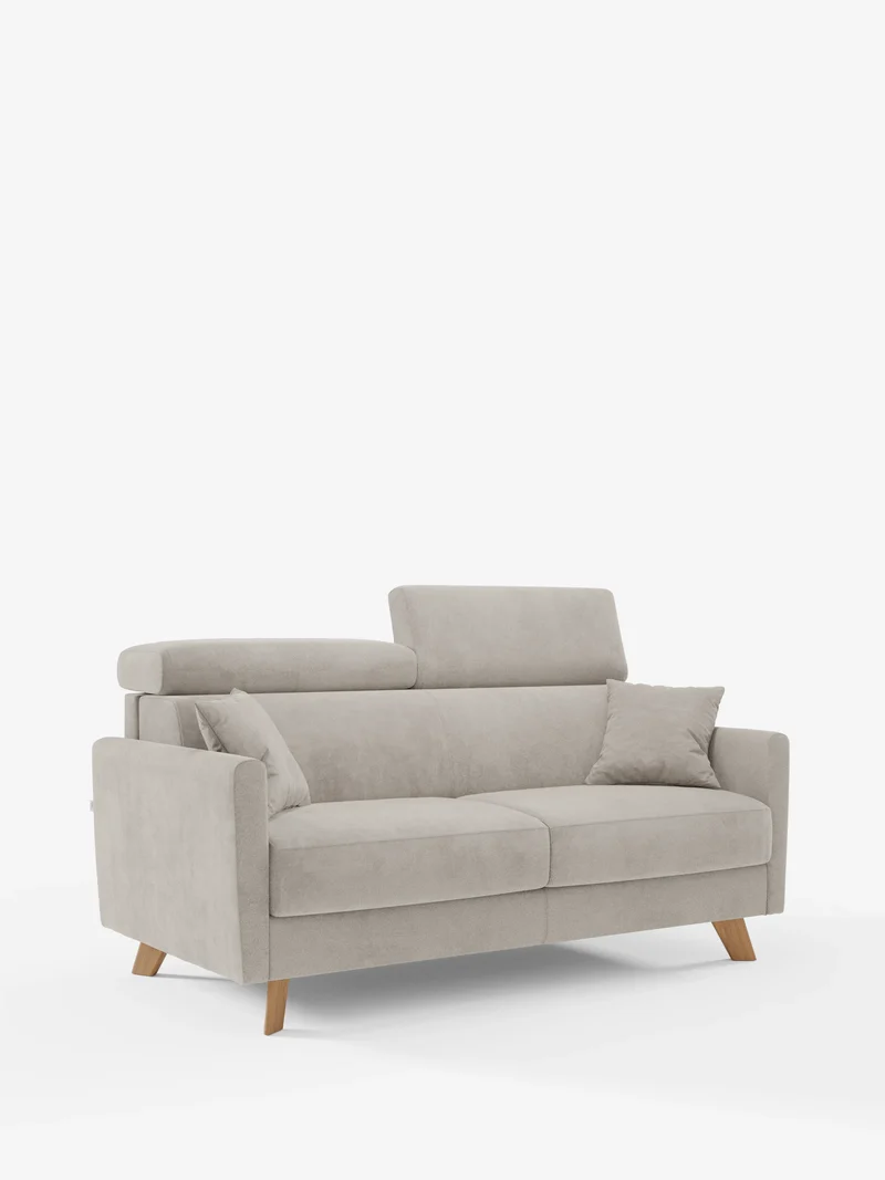 Francy canapé-lit avec appuie-têtes réglables - 100% déhoussable en élégant tissu anti-taches T30