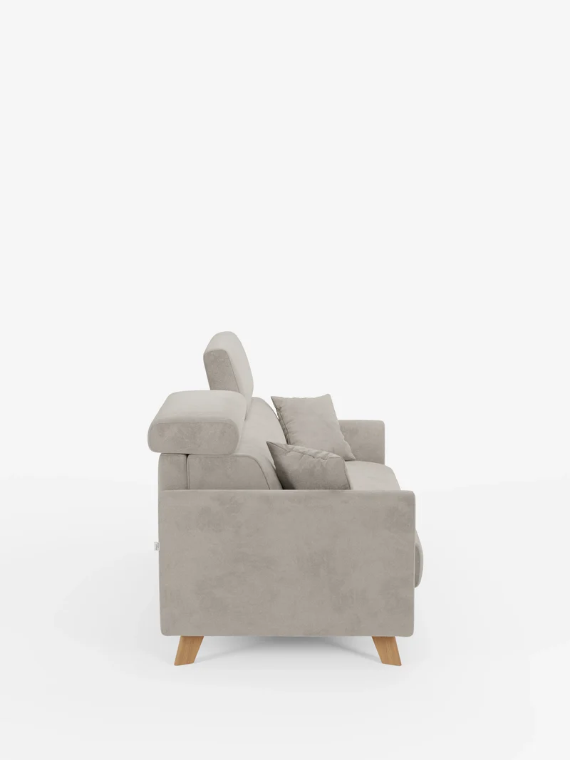Francy canapé-lit avec appuie-têtes réglables - 100% déhoussable en élégant tissu anti-taches T30