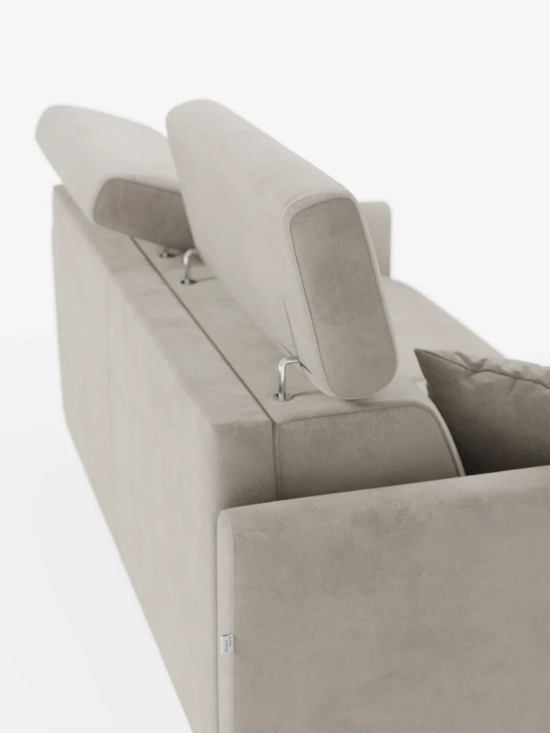Francy canapé-lit avec appuie-têtes réglables - 100% déhoussable en élégant tissu anti-taches T30