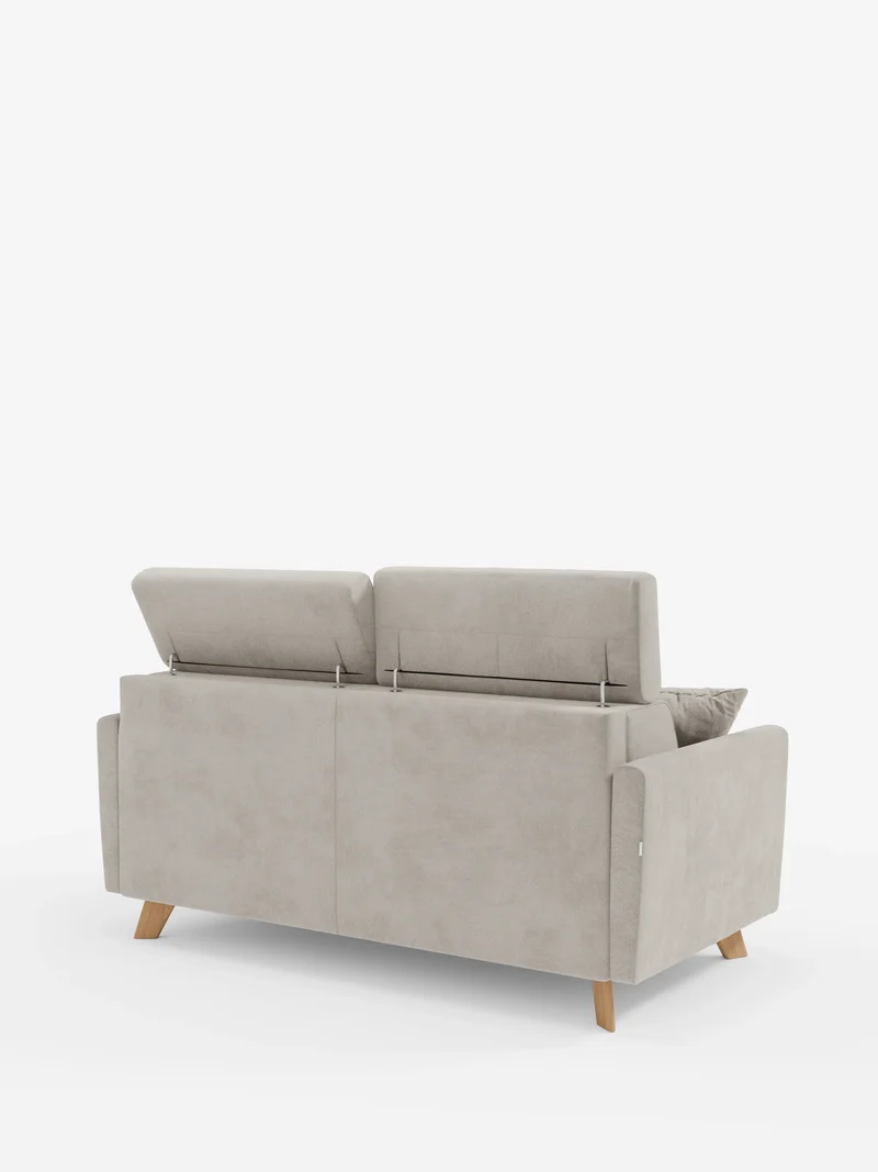 Francy canapé-lit avec appuie-têtes réglables - 100% déhoussable en élégant tissu anti-taches T30