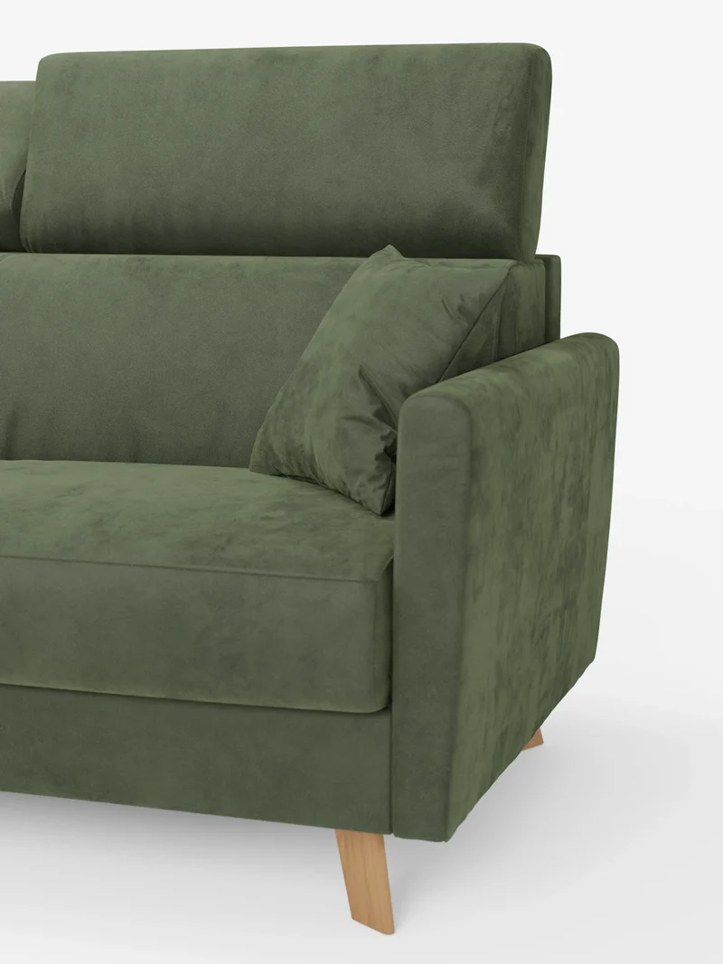 Francy canapé-lit avec appuie-têtes réglables - 100% déhoussable en élégant tissu anti-taches T30