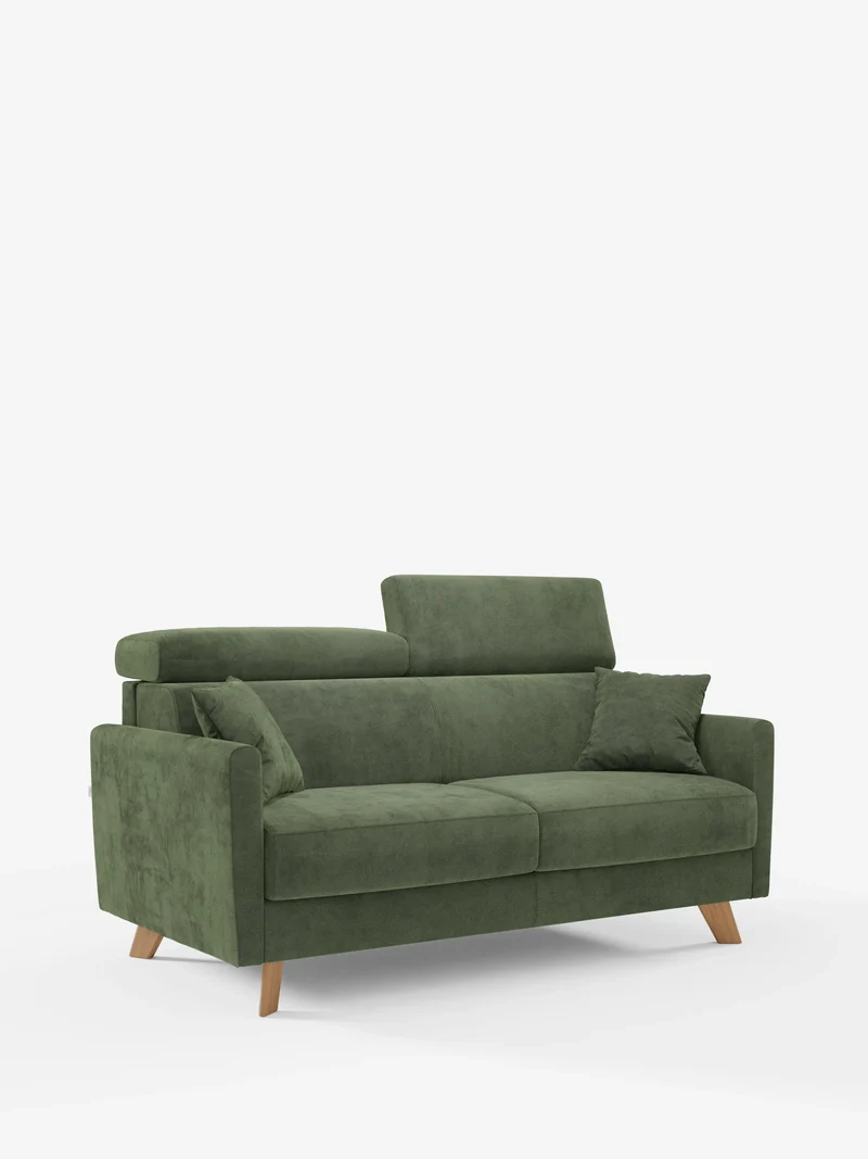 Francy canapé-lit avec appuie-têtes réglables - 100% déhoussable en élégant tissu anti-taches T30