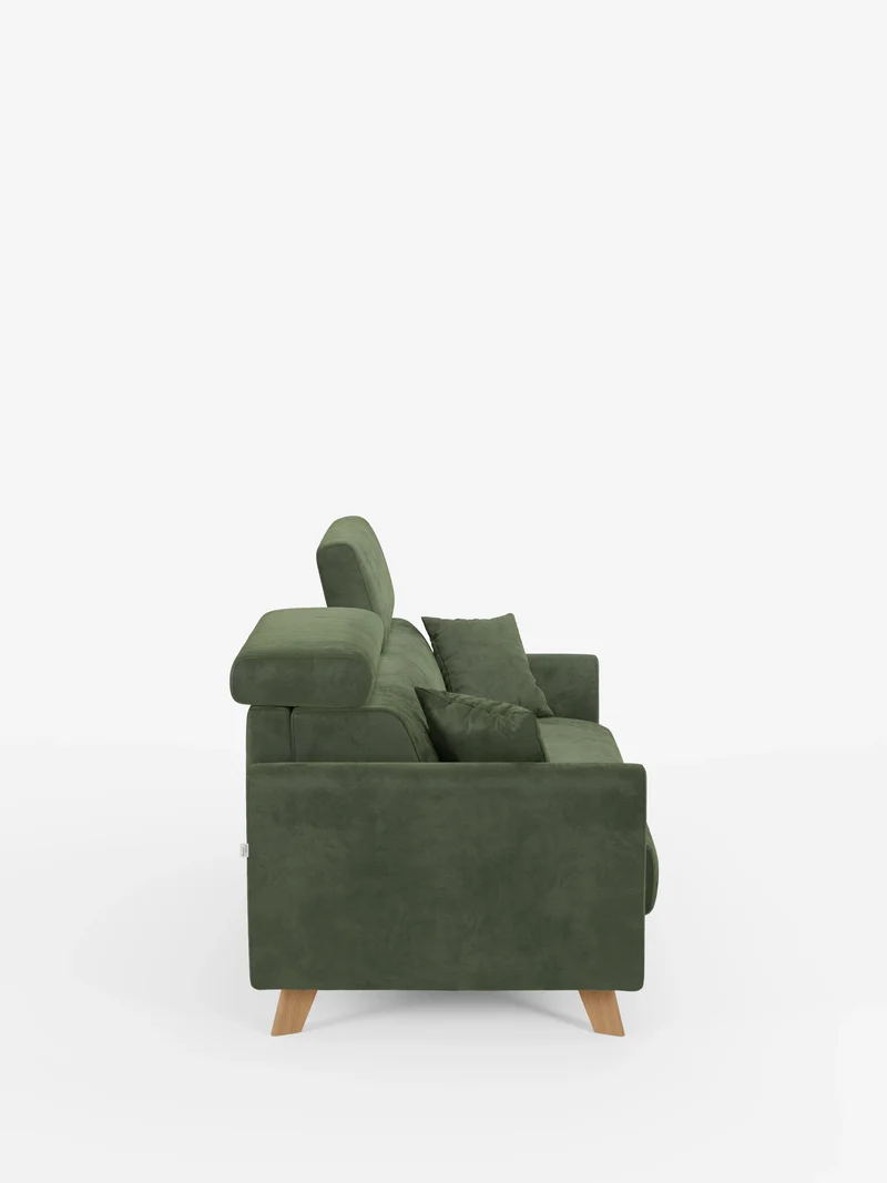 Francy canapé-lit avec appuie-têtes réglables - 100% déhoussable en élégant tissu anti-taches T30