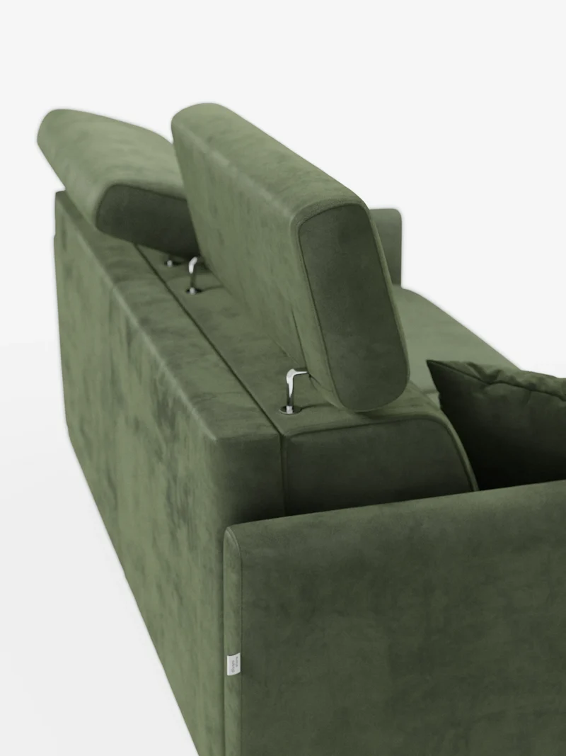 Francy canapé-lit avec appuie-têtes réglables - 100% déhoussable en élégant tissu anti-taches T30