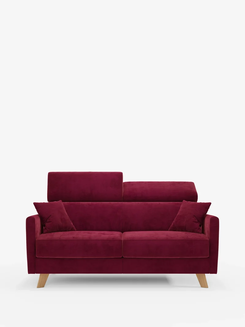 Francy canapé-lit avec appuie-têtes réglables - 100% déhoussable en élégant tissu anti-taches T30