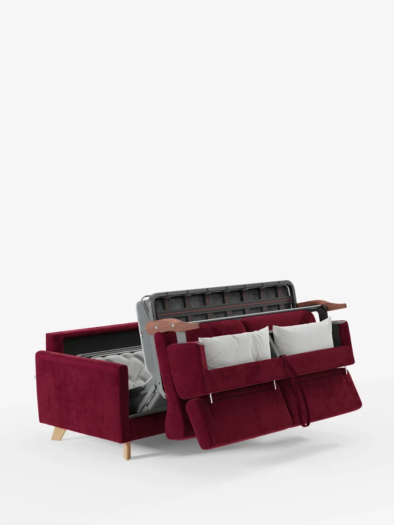 Francy canapé-lit avec appuie-têtes réglables - 100% déhoussable en élégant tissu anti-taches T30