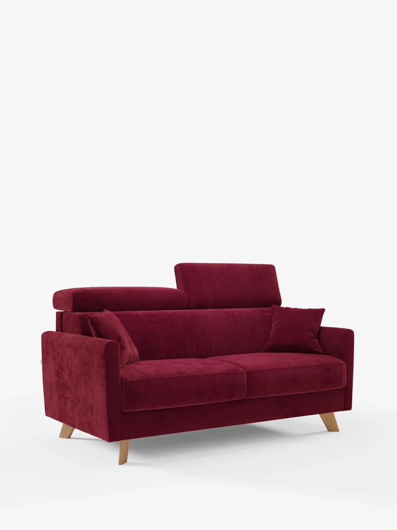 Francy canapé-lit avec appuie-têtes réglables - 100% déhoussable en élégant tissu anti-taches T30