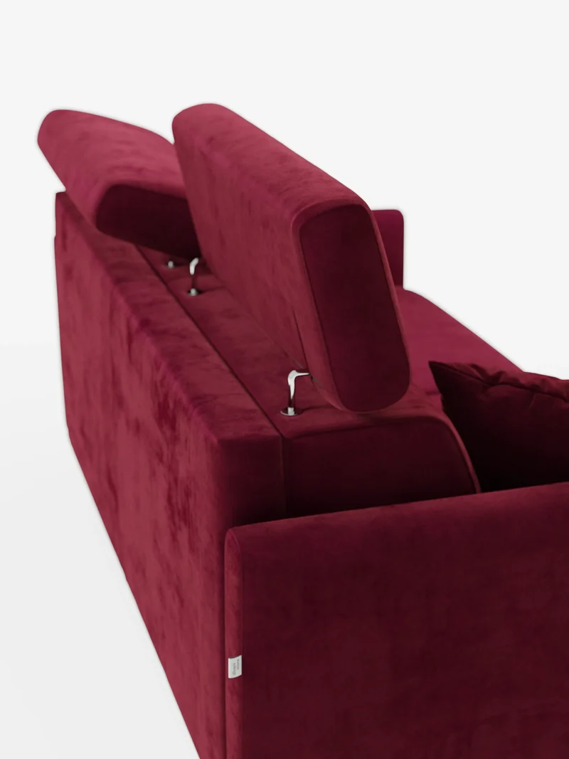 Francy canapé-lit avec appuie-têtes réglables - 100% déhoussable en élégant tissu anti-taches T30