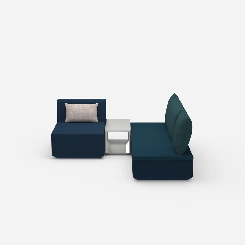 Pouf mit Topper