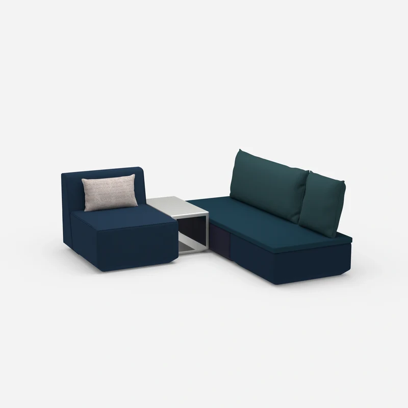 Pouf mit Topper