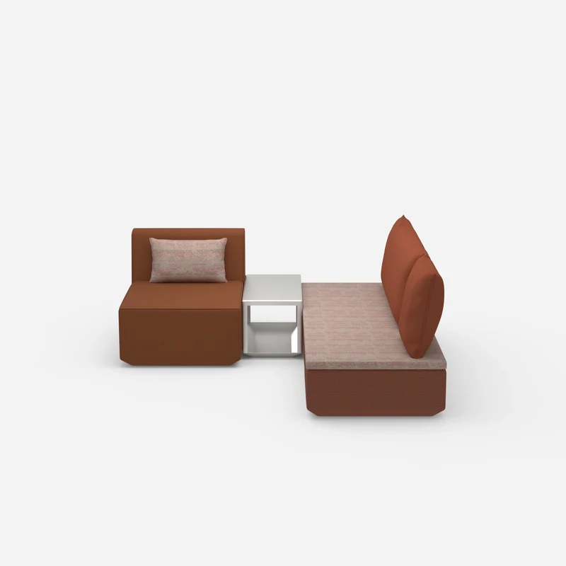 Pouf mit Topper