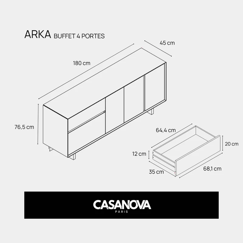 ARKA - BUFFET 4 PORTES