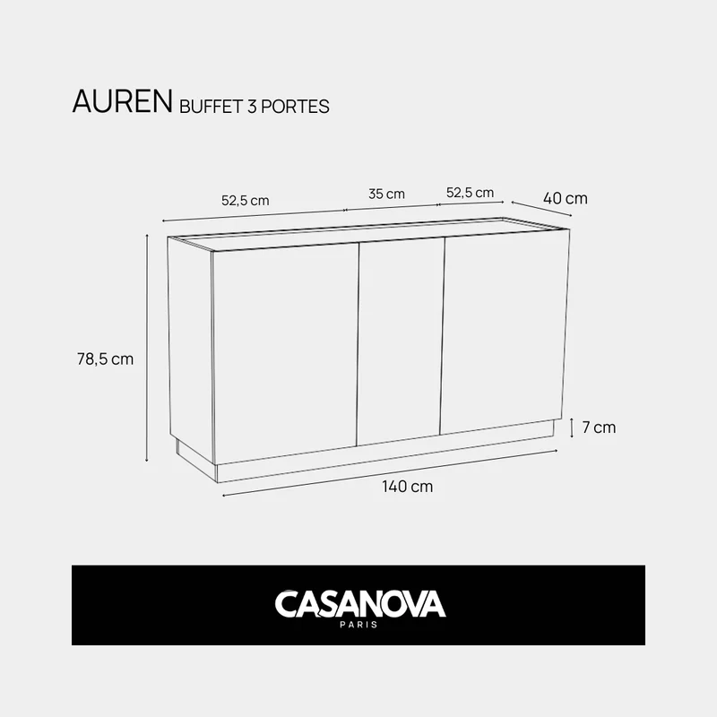 AUREN - BUFFET 3 PORTES