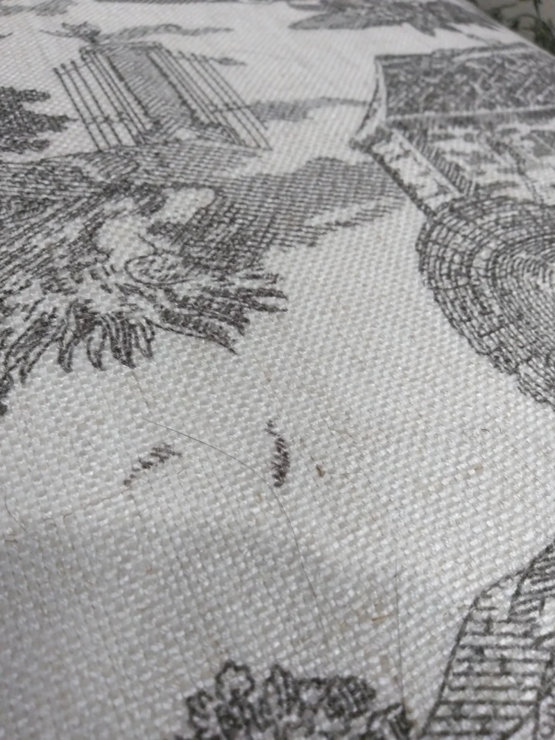 Fauteuil LOBERON Fallowmere Toile de Jouy Noir/Blanc