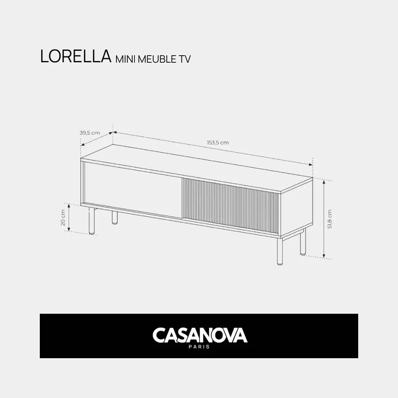 LORELLA - MINI MEUBLE TV