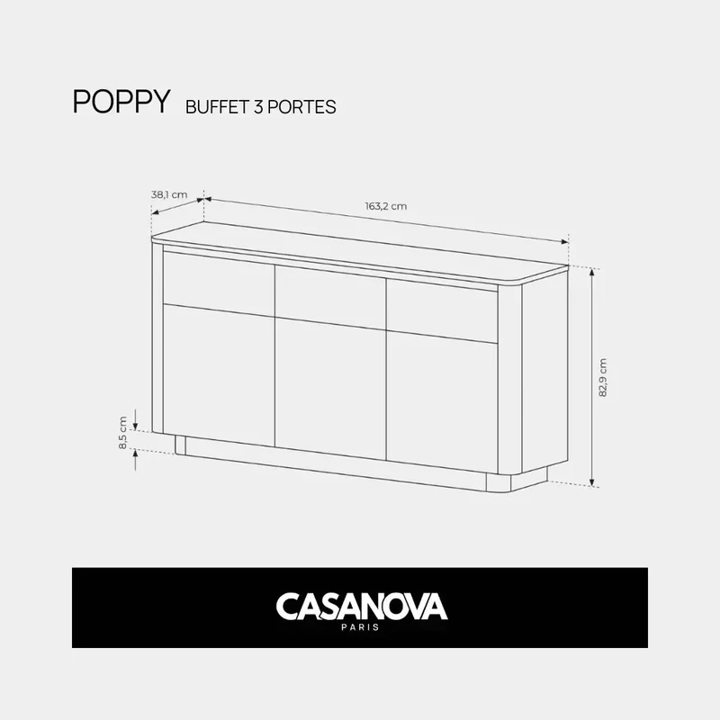 POPPY - BUFFET 3 PORTES
