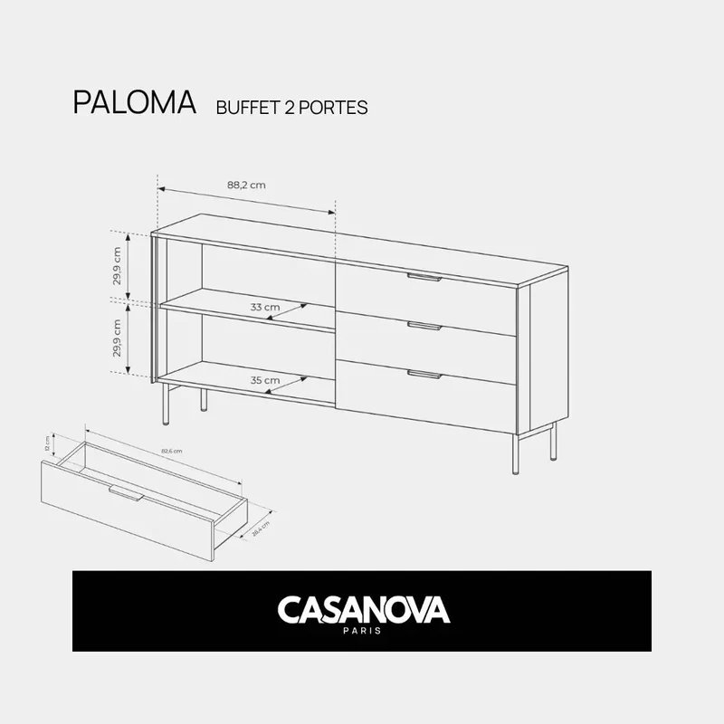 PALOMA - BUFFET 2 PORTES