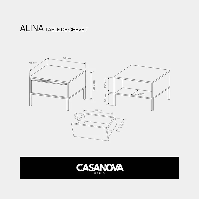 ALINA - TABLE DE CHEVET