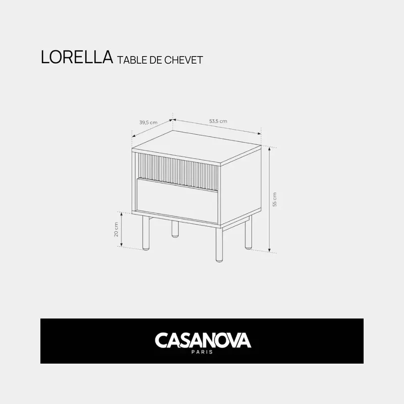 LOT LORELLA - TABLE DE CHEVET