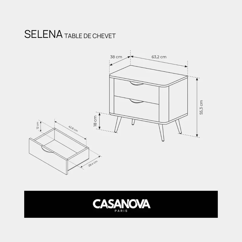 SELENA - TABLE DE CHEVET