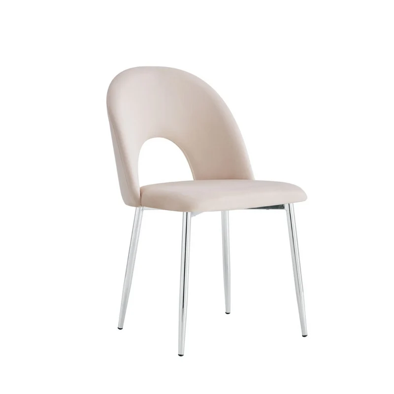 Chaise Teddy pied argent