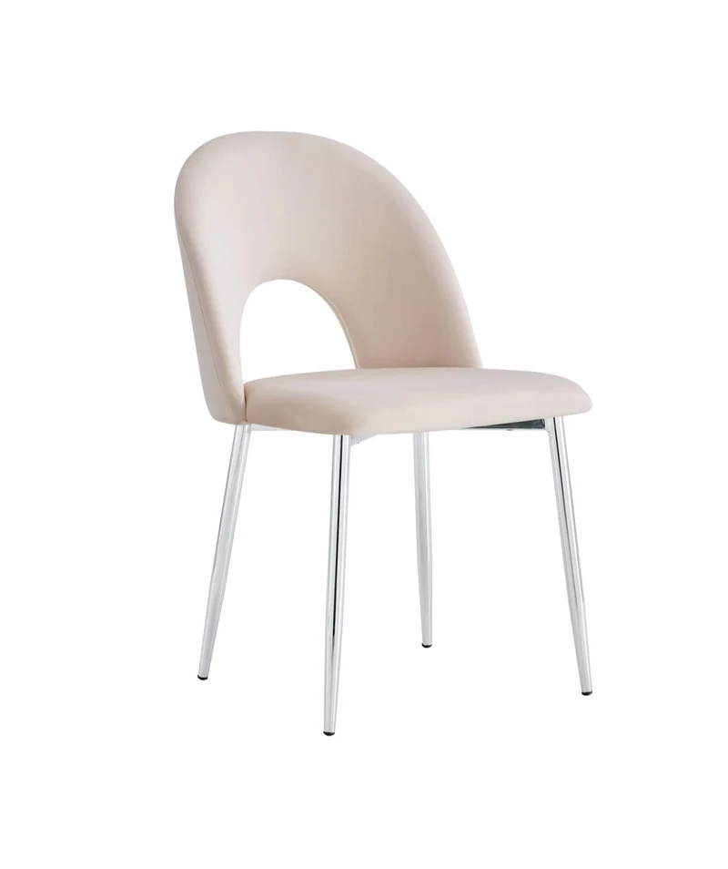 Chaise Teddy pied argent