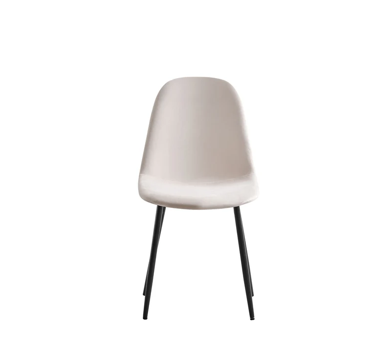 Chaise Scandinave velours pieds noir