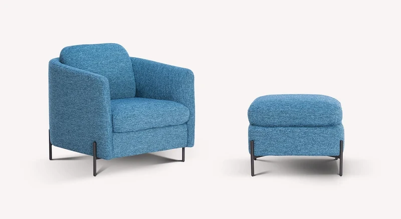 Lot fauteuil et pouf LAPP