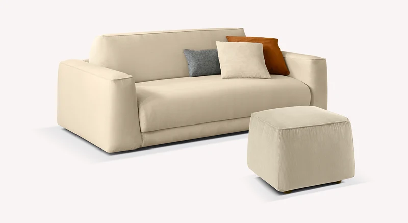 Lot canapé et pouf ONYX Teatro Sand