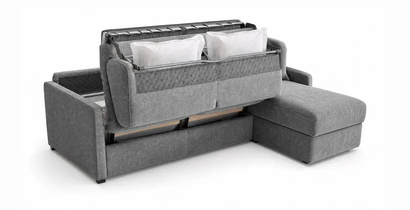 PALAVAS - Canapé d'angle convertible 5 places - Velours