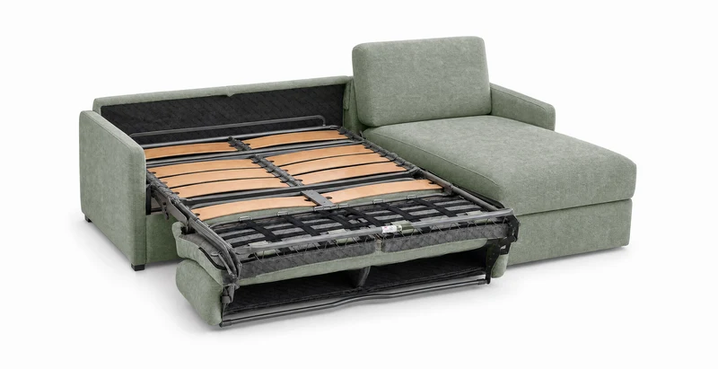 PALAVAS - Canapé d'angle convertible 5 places - Velours