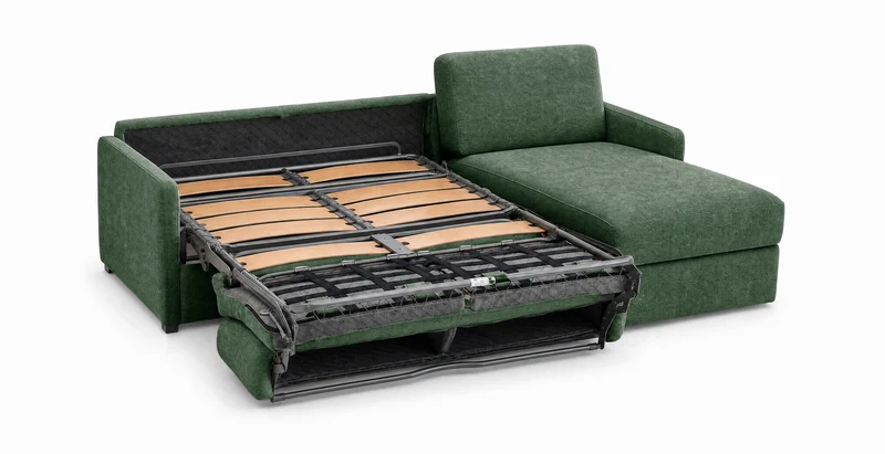 PALAVAS - Canapé d'angle convertible 5 places - Velours