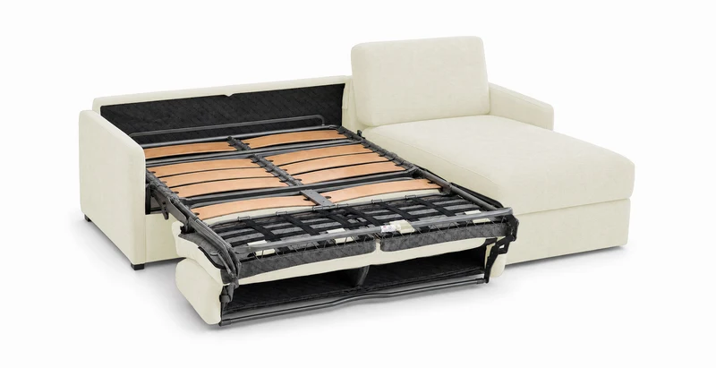 PALAVAS - Canapé d'angle convertible 5 places - Velours