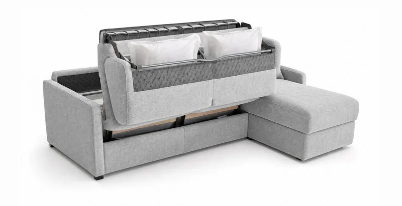 PALAVAS - Canapé d'angle convertible 5 places - Velours