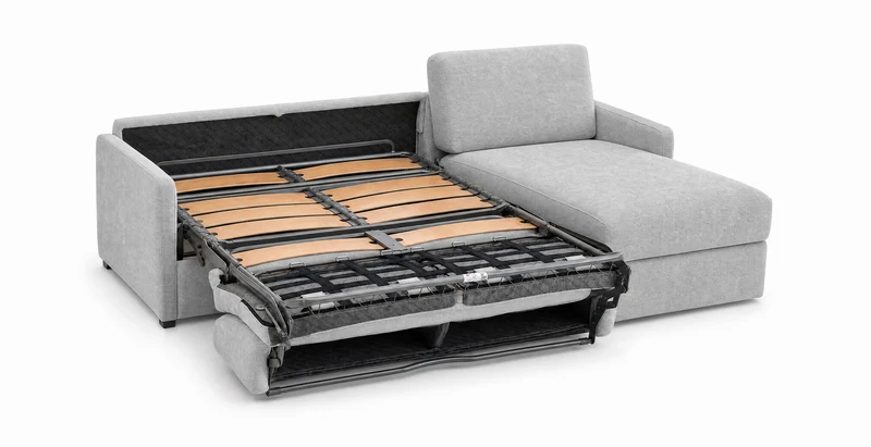 PALAVAS - Canapé d'angle convertible 5 places - Velours