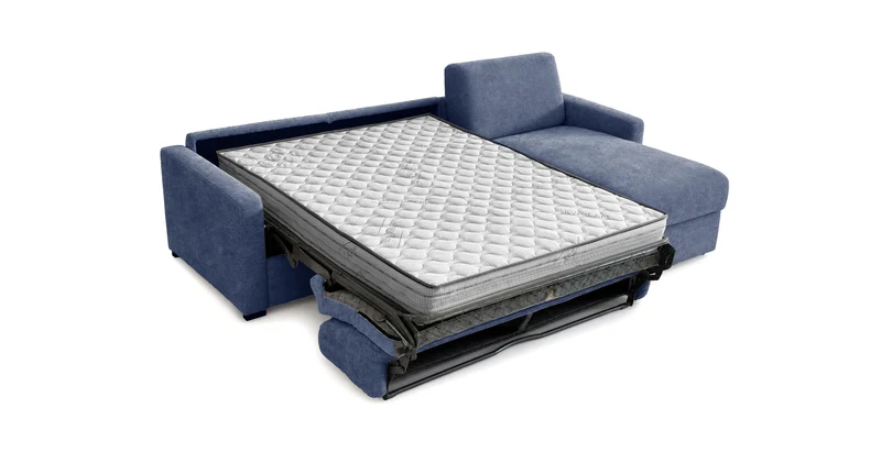 PASSY - Canapé d'angle convertible 6 places - Velours