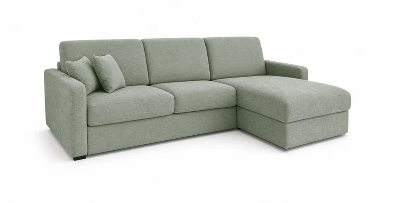 PASSY - Canapé d'angle convertible 6 places - Velours