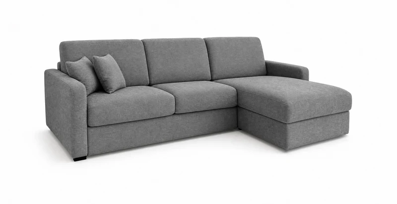 PASSY - Canapé d'angle convertible 6 places - Velours