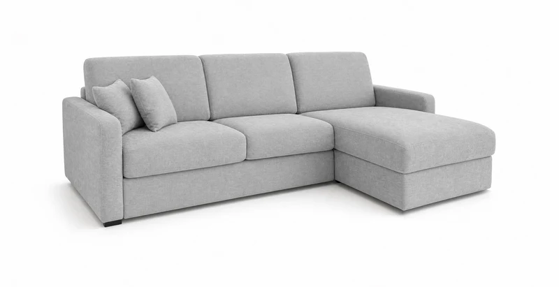 PASSY - Canapé d'angle convertible 6 places - Velours
