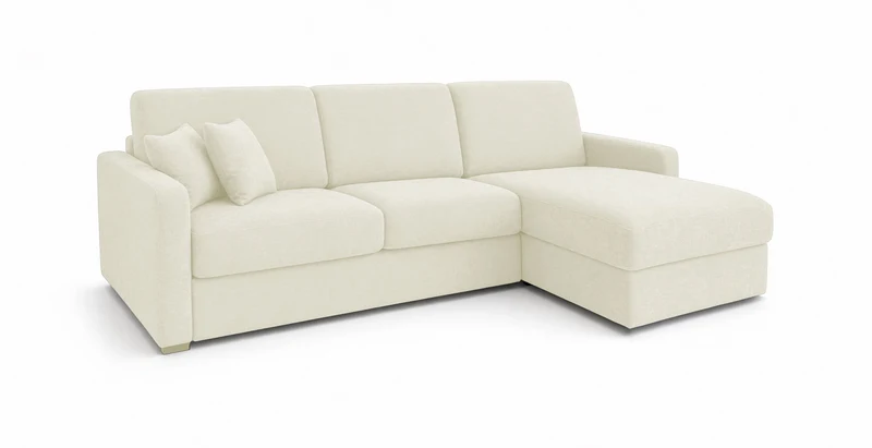 PASSY - Canapé d'angle convertible 6 places - Velours