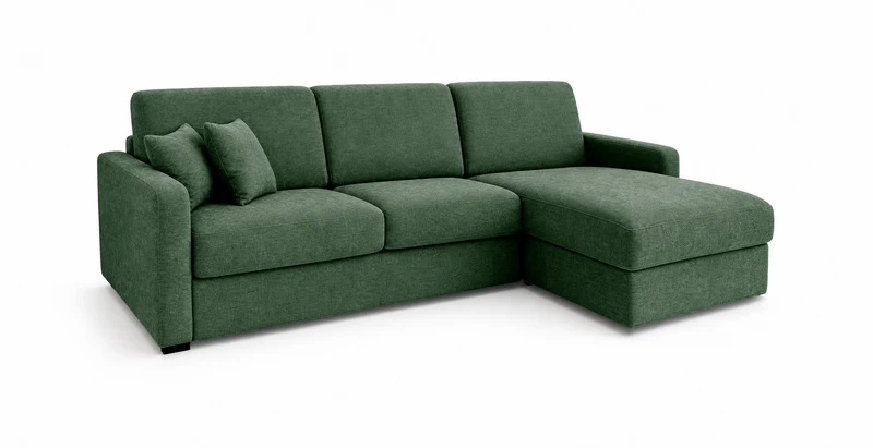 PASSY - Canapé d'angle convertible 6 places - Velours
