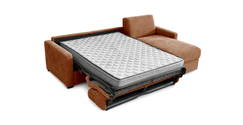 PASSY - Canapé d'angle convertible 6 places - Velours