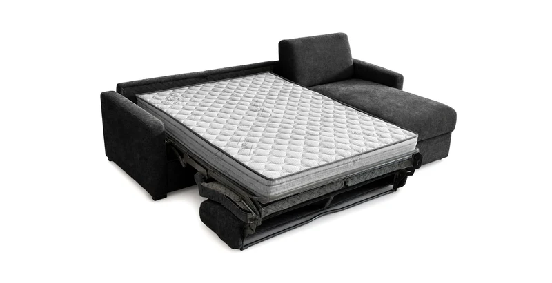 PASSY - Canapé d'angle convertible 6 places - Velours