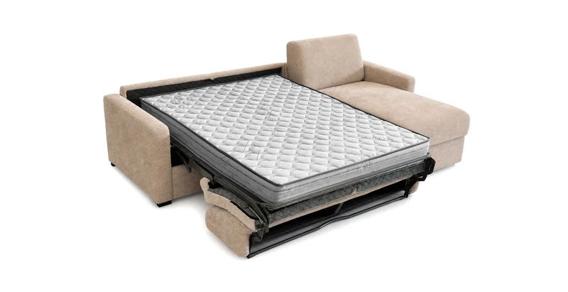 PASSY - Canapé d'angle convertible 6 places - Velours