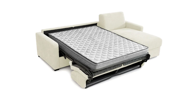 PASSY - Canapé d'angle convertible 6 places - Velours