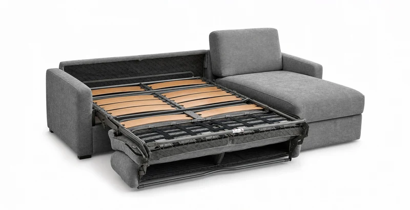 PASSY - Canapé d'angle convertible 6 places - Velours